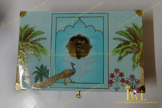 INDIAN TRADITIONAL PICHWAI INVITATION WITH GIFT HAMPER 2023