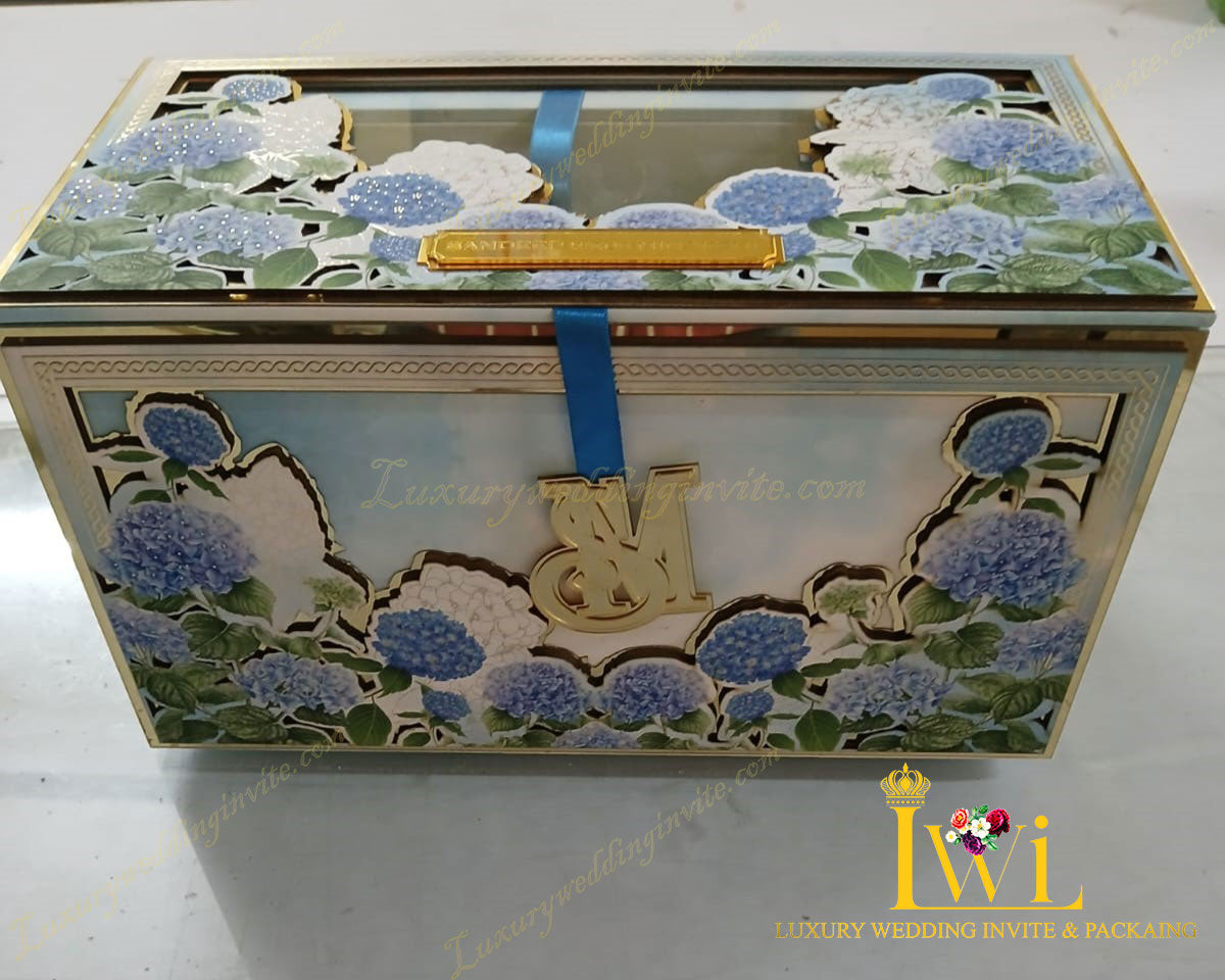 Elegant Hydrangea invitation gift box || 2024 Lattest design