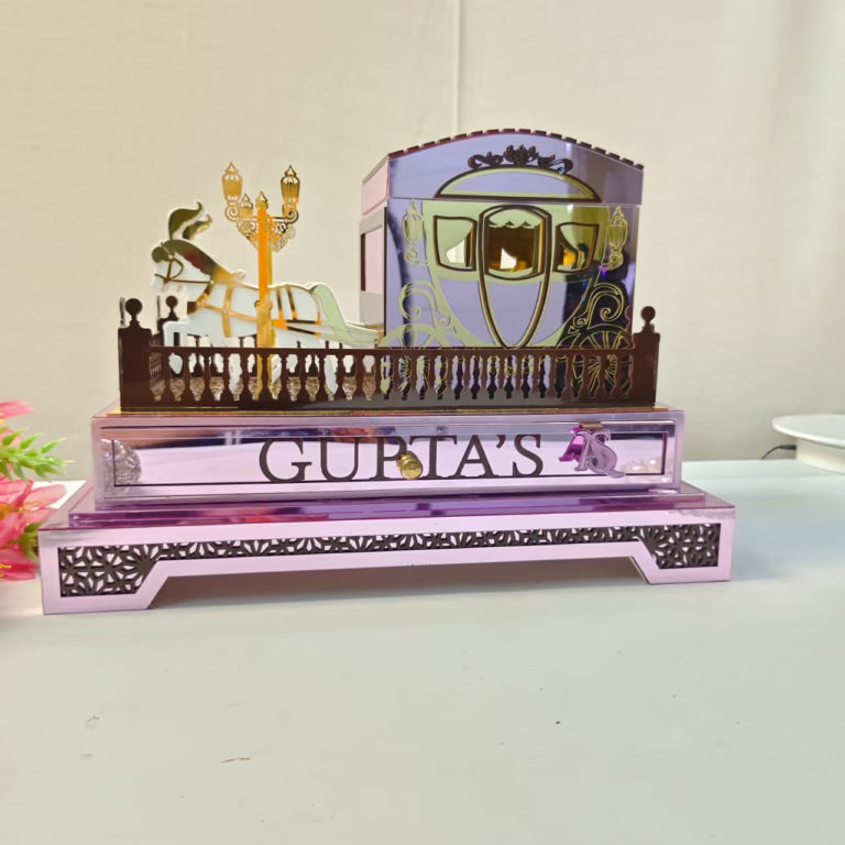 Royal Acrylic Carriage Invitation Box