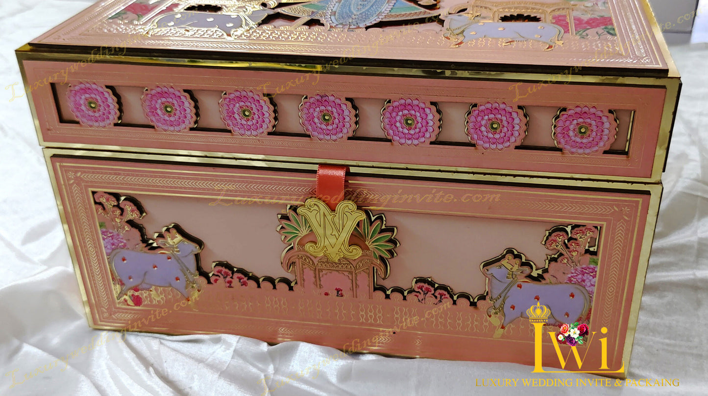 Lord Shrinath Ji Wedding Invitation Box | 2024 Design