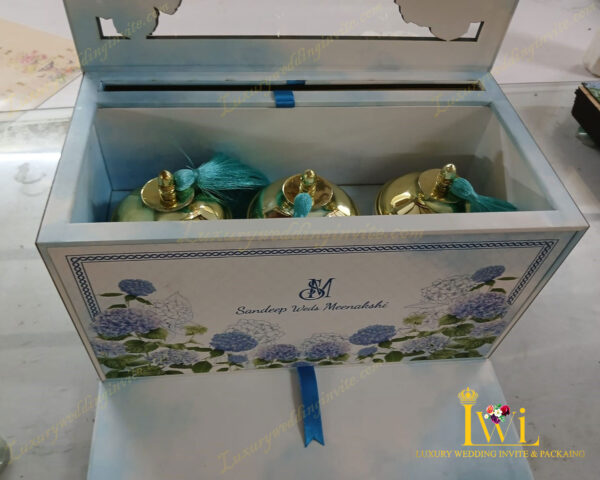 Hydrangea Invitation Gift Box open