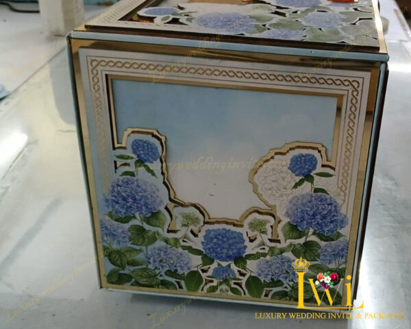 Hydrangea Invitation Gift Box side view