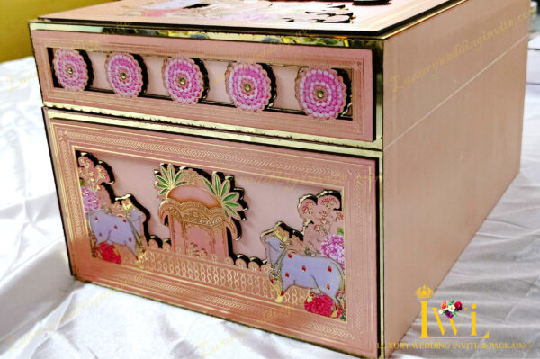 Lord Shrinath Ji Wedding Invitation Box side look