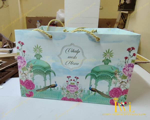 GIFT HAMPER of INDIAN TRADITIONAL PICHWAI INVITATION