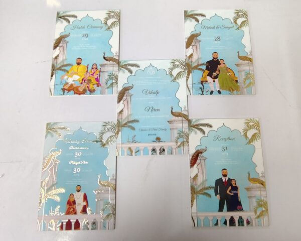 INDIAN TRADITIONAL PICHWAI INVITATION all card