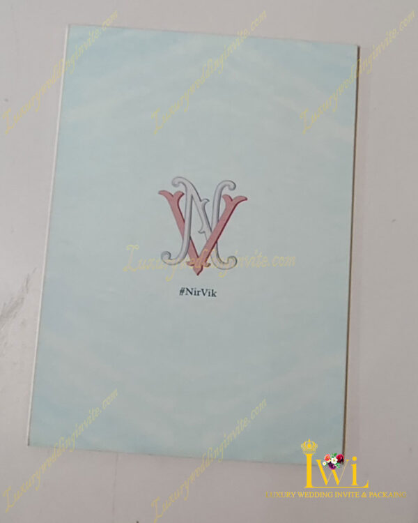 INDIAN TRADITIONAL PICHWAI INVITATION card back