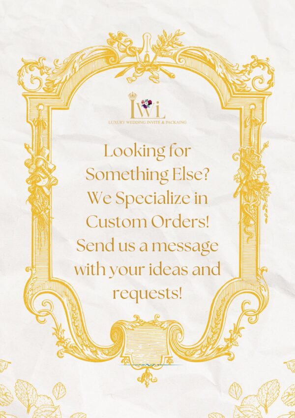 Premium Wedding Invitation White Case for customise option