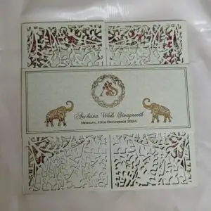 elegant laser cut invitation card by luxury wedding invie & packaging