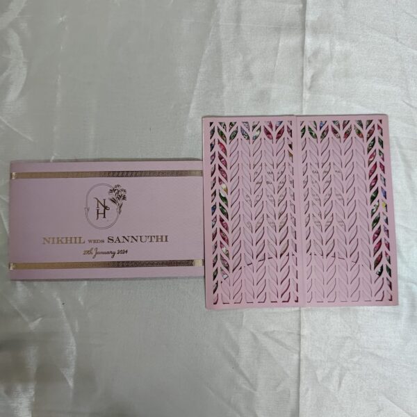 laser cut pink invitation cards by luxury wedding invite & packaging