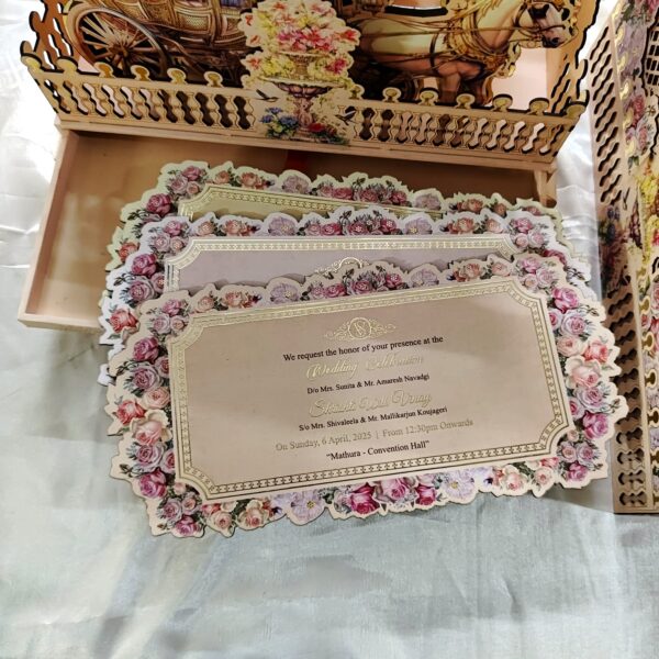 Luxury Royal Carriage Invitation Box card